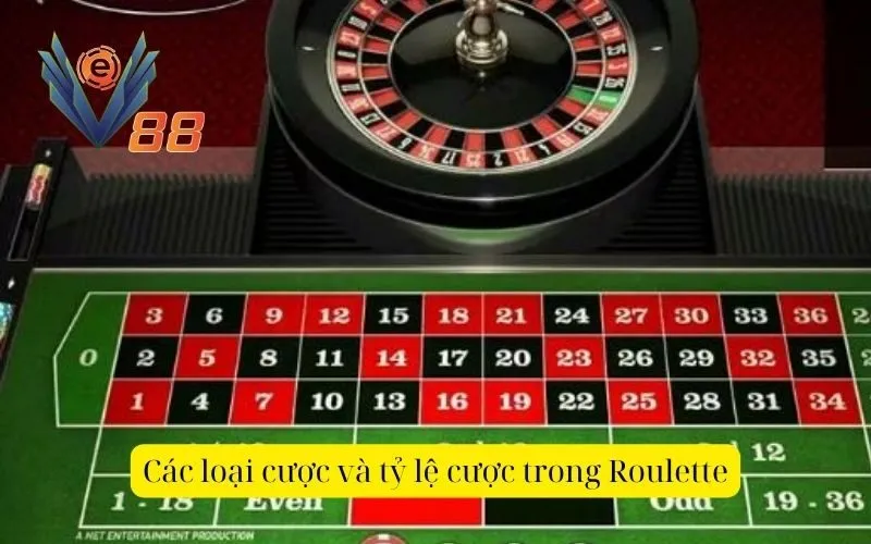 Các loại cược và tỷ lệ cược trong Roulette