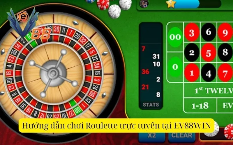 Hướng dẫn chơi Roulette trực tuyến tại EV88